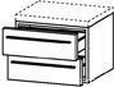 Тумба подвесная 500х545хh440мм (2 выдвижн.ящика), цвет натур.дуб 83,  ZZ Duravit X-Large 6723/83