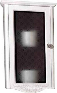 Шкаф настенный, 42,1хh77х25,1см, распашн. дверь, петли слева, с внутр. ткан. обивкой, ручка цв. хром,  ZZ Labor Legno Hermitage HE 0/8 ARGV SX