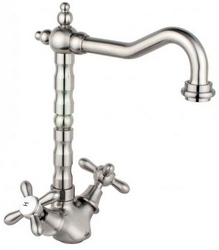 Смеситель Timo Ritz 0143F Silver для кухонной мойки| 15x25x21