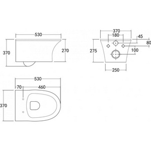 Унитаз подвесной "", безободковый, сиденье микролифт, белый XX SMARTsant Соул VT1401W
