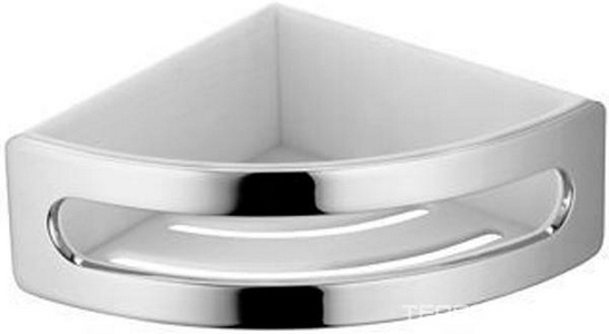 Полочка для ванны/душа угловая с внутр. пластиковой вставкой, 251х177хh70мм, (цв.хром, вставка цв.белый), Keuco Keuco Универсал 11657 010000