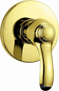 Смеситель для душа, встраиваемый в стену, (цв.золото),  ZZ Cezares Lira LIRA-C-DIM-03