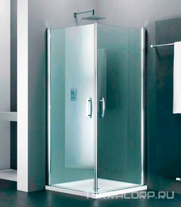 Дверь распашная для бокового элемента, DX/SX прав./лев. (86,5/89хh191см, стекло 6мм, GL прозр., фурн. 28 arg/cr, мат.хром/хр.)  ZZ Provex Elegance 0004TE28GL