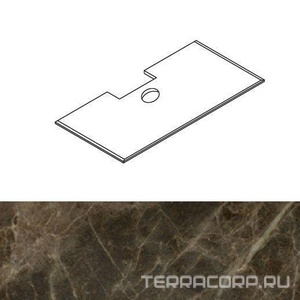 Столешница 115х56хh2см, с отверстием под накладную раковину, (мрамор цв. Emperador Dark), (БЕЗ дерев.транспорт.ящика арт.000MG131),  ZZ Oasis Lutetia 0LTTM1151 LED