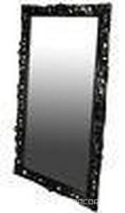Зеркало 113х203см (верт./гориз. монтаж) в резной раме, (цвет рамы Nero lusido - черный глянцев.) Decor ZZ Eurolegno Narcico EU0905840/NL