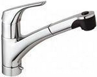 Смеситель для кухни, с выдвижным душем, 2 типа струи, с клапаном для подключения к посудомоечной машине, (цв.хром),  ZZ Ideal Standard Cerasprint New B5348AA