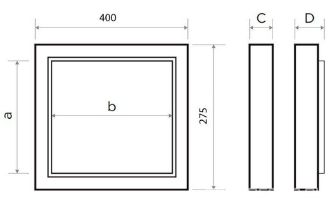 Люк сантехнический ревизионный  27,5(в)*40(ш) см, открывание нажатием, ключ для регулировки в комплекте ZZ Люкер AL-KR AL-KR 27,5/40