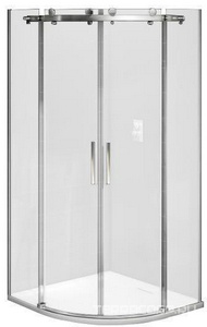 Душевое ограждение Galaxy R-TD-100-С-СН, двухстворчатое, стекло прозрач. профиль хром, без поддона ZZ Good Door GALAXY ГЛ00009