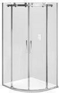 Душевое ограждение Galaxy R-TD-100-С-СН, двухстворчатое, стекло прозрач. профиль хром, без поддона ZZ Good Door GALAXY ГЛ00009