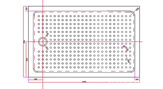 Поддон душевой 1400х900h150мм, прямоугольный, отв. слива 90мм, (сифон крышка цв.хром, мет каркас, ножки в компл.), акрил цв.белый, Cezares ZZ Cezares Универсал TRAY-A-AH-140/90-15-W