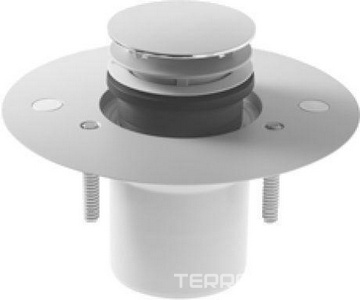 Сифон для душевого поддона с отв.слива 90мм, (сток горизонт., 1л/с, крышка цв.белый),  ZZ Duravit DuraPlan 790262000000000