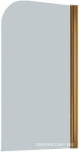 Шторка на ванну 75*140 см, профиль бронза, стекло "шиншилла" ZZ Vegas Glass EV EV750502 прав.