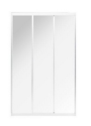 Душевая шторка в нишу ASDP3-120, стекло - Грейп, профиль - белый, с установочным комплектом ZZ