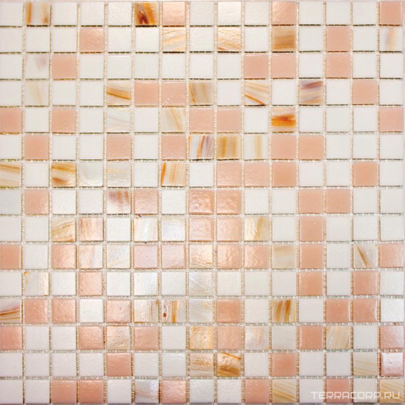 Мозаика Мастера Керамики Glass Мозаика HK-13 (чип 2x2 мм) бело-розовый микс ZZ32.7x32.7 Комбинированный, фото 3