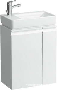 Шкафчик под раковину, 470х275хh605мм, петли слева,полки справа,д/раков.арт.8.1595.5.000.ххх.х,сифон,крепёж в компл,(цв.белый глян)Laufen  ZZ Laufen Pro S 4.8300.1.095.463.1