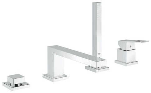 Смеситель для ванны на 4 отв. установка на борт ванны, хром ZZ Grohe Eurocube 19897001