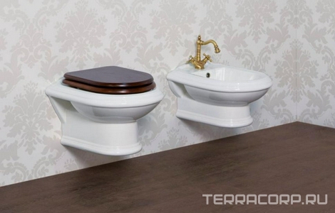 Сиденье для унитаза, с микролифтом, (орех, петли цв.хром),  ZZ Cezares King Palace CZR-T-163-W-S-Cr