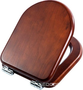 Сиденье для унитаза, с микролифтом, (орех, петли цв.хром),  ZZ Cezares King Palace CZR-T-163-W-S-Cr