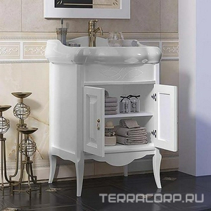 Тумба напольная  60, 600*912*535 мм, цвет белый без патины, БЕЗ раковины Виктория 60 ZZ Opadiris Лоренцо Z0000011068