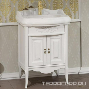 Тумба напольная  60, 600*912*535 мм, цвет белый без патины, БЕЗ раковины Виктория 60 ZZ Opadiris Лоренцо Z0000011068