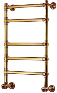 Полотенцесушитель 600(665)хh925х220мм, подвод воды int.550, (цв. бронза), краны, крепеж в комплекте (ГВС, 6 bar), Margaroli  KL Margaroli Armonia 9-464/5/600 O.BR