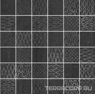Керамогранит Kerama Marazzi Про Дабл  черный  дек. моз. гр. 30х30 ZZ Черный 