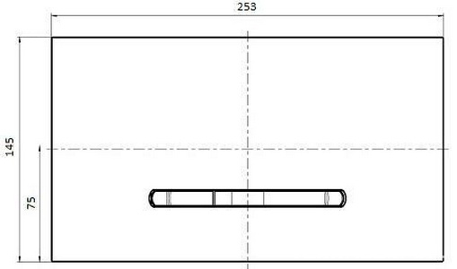 Клавиша двойного смыва (высококачественный пластик цв.хром матовый),  300S ZZ Villeroy & Boch ViConnect 92218069