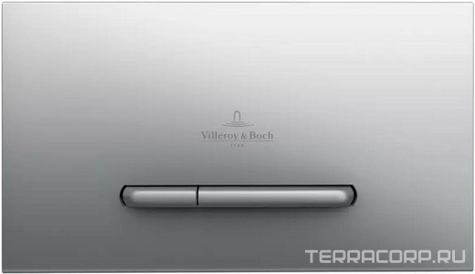 Клавиша двойного смыва (высококачественный пластик цв.хром матовый),  300S ZZ Villeroy & Boch ViConnect 92218069