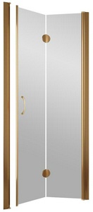 Дверь в нишу , 100x190 см, складная, духсекционная, правая, профиль бронза, стекло "флёр-де-лис" ZZ Vegas Glass GPS GPS 0100 05 R05 /правая