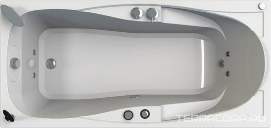Акриловая ванна Radomir Парма-дона Релакс Chrome 180x85 L, с пультом| 180x85x46