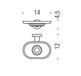 Мыльница настенная (стекло мат., держ. цв.хром),  ZZ Colombo Basic B2701