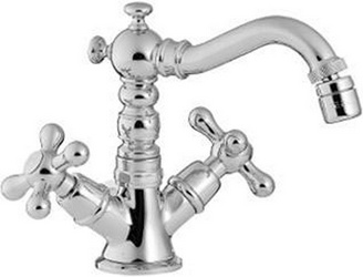 Смеситель для биде, "Г-образный" поворотный излив, с д/к, (цв.хром), Romantica ZZ