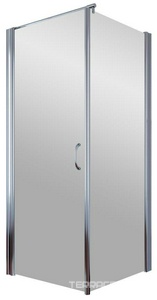 Душевое ограждение , 100x90x1900 мм, левая, профиль хром глянцевый, стекло прозрачное, БЕЗ поддона ZZ Vegas Glass EP-Fis EP-Fis 100*90 08 01
