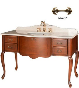 Столешница 121хh2х60см на 3 отв.д/смесс пристенной планкой, (Без раковины арт. SEMINCASSO, мрамор цв. Travertino Res.),  ZZ Gaia Linosa MAlino121 D/ 3 fori