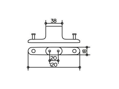 Крючок двойной (цв.хром),  Keuco Edition 400 11515 010000