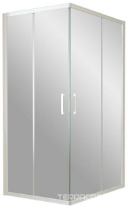 Душевое ограждение , 800*1000*1900 мм, правая, профиль белый, стекло прозрачное, БЕЗ поддона ZZ Vegas Glass ZA-F ZA-F 80*100 01 01
