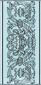 Керамическая плитка Kerama Marazzi Авеллино Декор  голубой античный узор 7.4х15 Голубой 