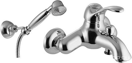 Смеситель для душа, (лейка д/д, шланг, кронштейн в компл.), (цв. хром), Lamp ZZ