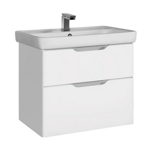 Тумба подвесная -80см., 2 ящика, БЕЗ раковины, цв.белый ZZ Dreja Q 99.0003