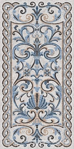 Мозаика Kerama Marazzi Ковры Мозаика синий декорированный лаппатированный 119.5х238.5 Синий 