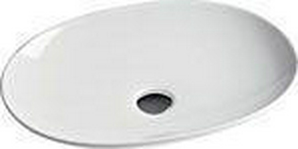 Раковина накладная  на столешницу, 600х420мм, без отв.д/смесит., без перелива, (цв. белый),  ZZ ArtСeram La Fontana LFL001 01; 00