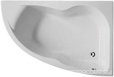 Акриловая ванна MICROMEGA DUO 150х100, ассимметричная,  правая (БЕЗ каркаса и панели), белая ZZ Jacob Delafon Micromega E60218RU-00