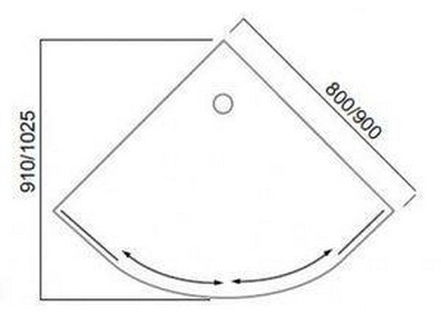 Поддон для душ.уголка  (арт.W75E-225-090WF), 90x90 см, белый акрил (ЗАП.ЧАСТЬ) XX AMPM Sense W75T-225-090W