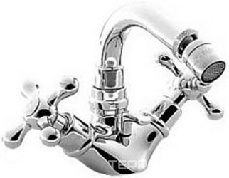 Смеситель для биде, поворотный излив, с д/к, (цв.хром), Romantica ZZ