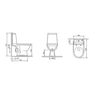 Унитаз - компакт -2, гориз.выход, 3/6 л., крепеж, крышка-сидение с микролифтом в комплекте, цвет белый RedBlu Origin Evo 788607SC