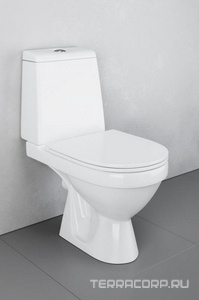 Унитаз - компакт -2, гориз.выход, 3/6 л., крепеж, крышка-сидение с микролифтом в комплекте, цвет белый RedBlu Origin Evo 788607SC