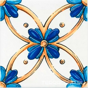 Керамическая плитка Kerama Marazzi Капри Вставка  майолика А4889.9х9.9 Комбинированный 