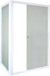 Шторка к душевому уголу Верчелли 1190x810x2270 мм, правая, профиль белый, стекло матовое, Без поддона ZZ