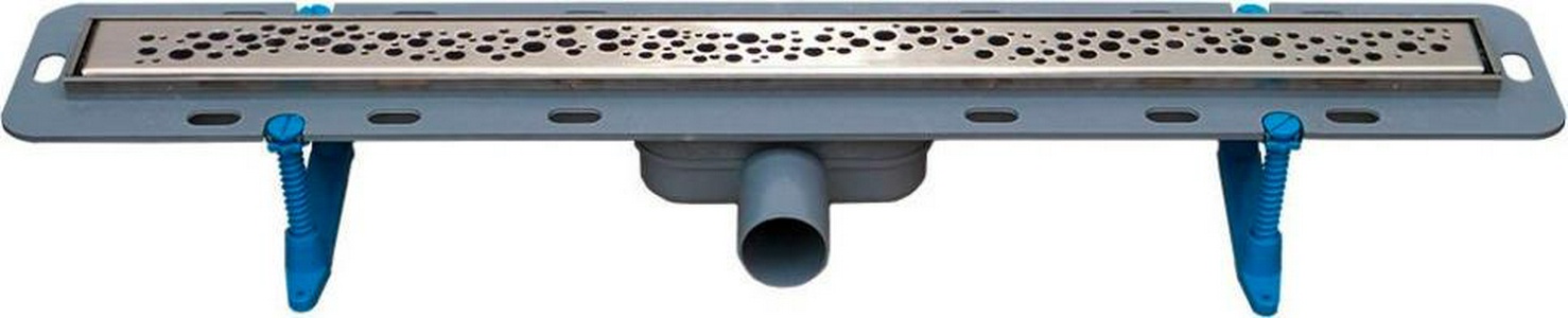 Дренажный канал в сборе, (сифон с гидрозатвором 0,4 л/с решетка PERLE 700мм, нерж. сталь, монтажная глубина 65-105мм), WINKIEL/ ZZ Winkel Ekoline WDO-700-03-4402