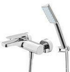 Смеситель для ванны, лейка, шланг, кронштейн в компл., (цв.хром),  ZZ Fima Carlo Frattini Quad F3724CR